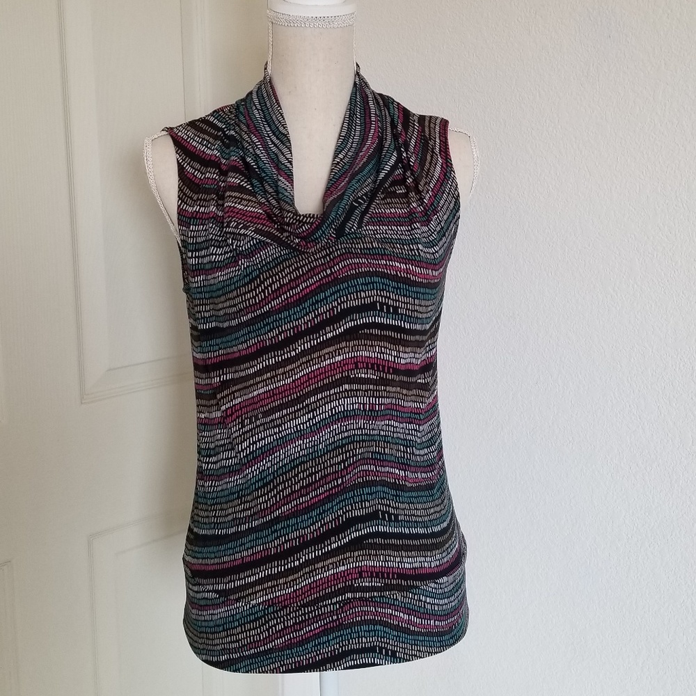 GEORGE Sleeveless Multi Colors Top